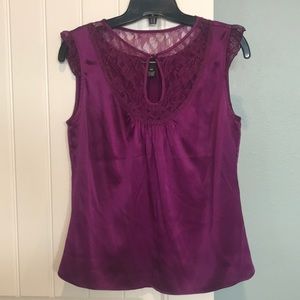 Purple silk Club Monaco top in great condition!